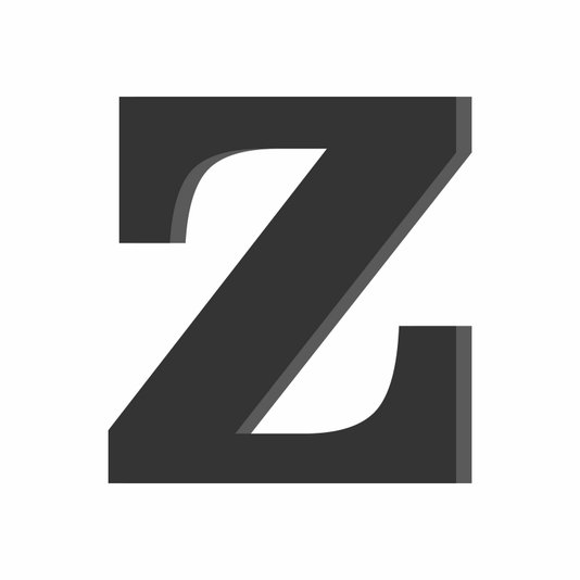 Letra Decorativa Z 20cm - Laqueado 6mm