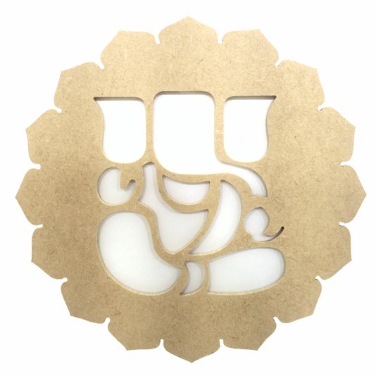 Mandala Vazada em MDF Cru 3mm Ganesha - cnc9