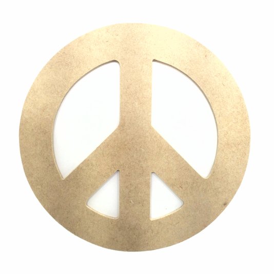 Mandala Vazada em MDF Cru 3mm Símbolo da Paz - cnc14