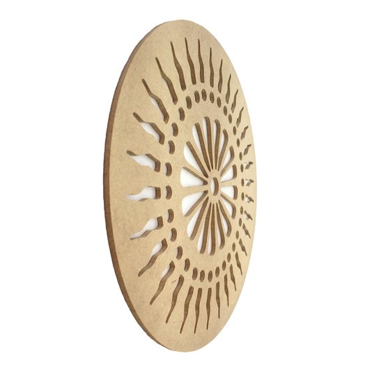 Mandala Vazada MDF Cru 3mm Fórmas geométricas - cnc6