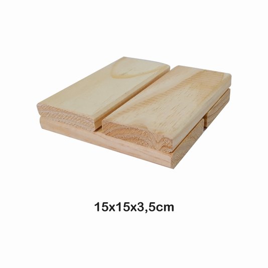 Mini Deck de Madeira de Pinus Decorativo Multiuso - Farmhouse