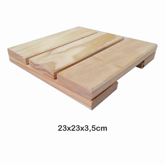 Mini Deck de Madeira de Pinus Decorativo Multiuso - Farmhouse
