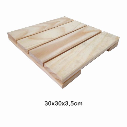 Mini Deck de Madeira de Pinus Decorativo Multiuso - Farmhouse