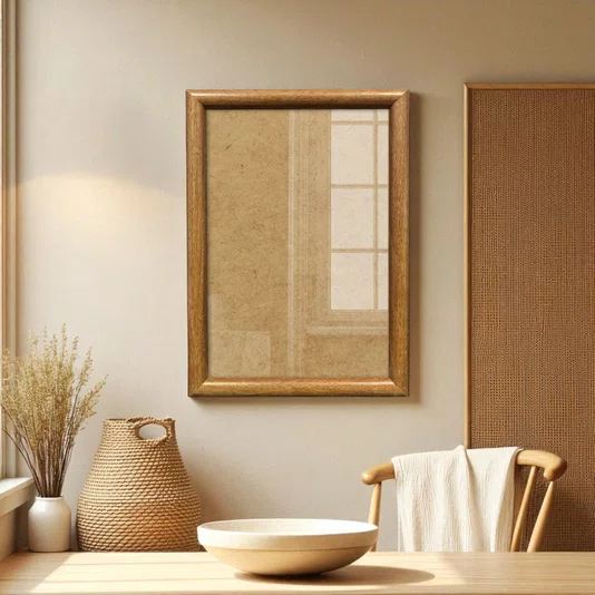 Moldura Abaulada Lisa Revestida Para Quadros E Fotos Com Fundo MDF E Frente Em Acetato - 2x3