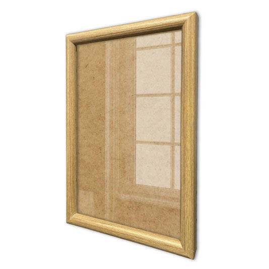 Moldura Abaulada Lisa Revestida Para Quadros E Fotos Com Fundo MDF E Frente Em PS Cristal Transparente- 2x3