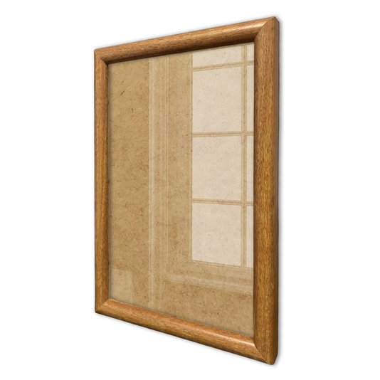Moldura Abaulada Lisa Revestida Para Quadros E Fotos Com Fundo MDF E Frente Em PS Cristal Transparente- 2x3