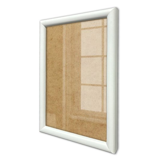 Moldura Abaulada Lisa Revestida Para Quadros E Fotos Com Fundo MDF E Frente Em PS Cristal Transparente- 2x3