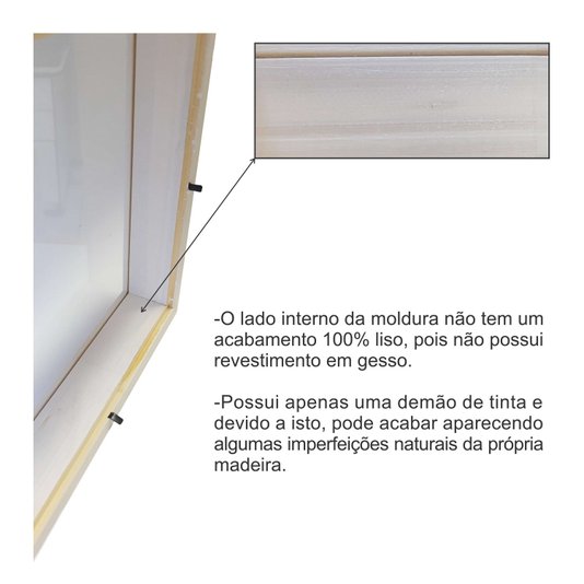 Moldura Caixa Alta com Vidro para Quadros Quilling e Scrapbook - 1,5x4,5