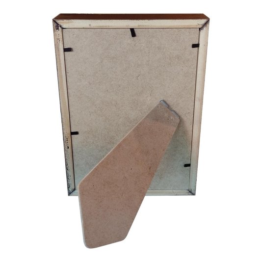 Moldura Caixa Alta com Vidro para Quadros Quilling e Scrapbook  Mais Fundo em MDF Com Suporte - 1,5x4,5