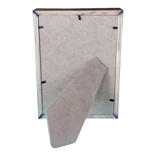Moldura Caixa Alta com Vidro para Quadros Quilling e Scrapbook  Mais Fundo em MDF Com Suporte - 1,5x4,5
