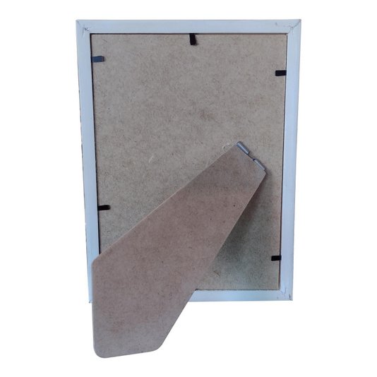 Moldura Caixa Alta com Vidro para Quadros Quilling e Scrapbook  Mais Fundo em MDF Com Suporte - 1,5x4,5