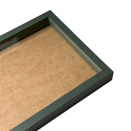 Moldura Caixa Alta com Vidro para Quadros Quilling e Scrapbook Mais Fundo em MDF com Suporte - Revestida - 1,5x3
