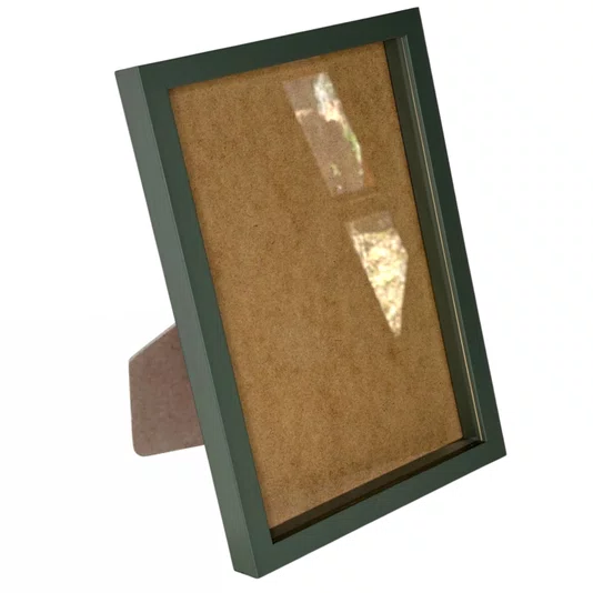 Moldura Caixa Alta com Vidro para Quadros Quilling e Scrapbook Mais Fundo em MDF com Suporte - Revestida - 1,5x3