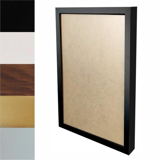 Moldura Caixinha para Quadros e Fotos com Fundo Mdf e Frente em PVC Antirreflexo - 1,5x3