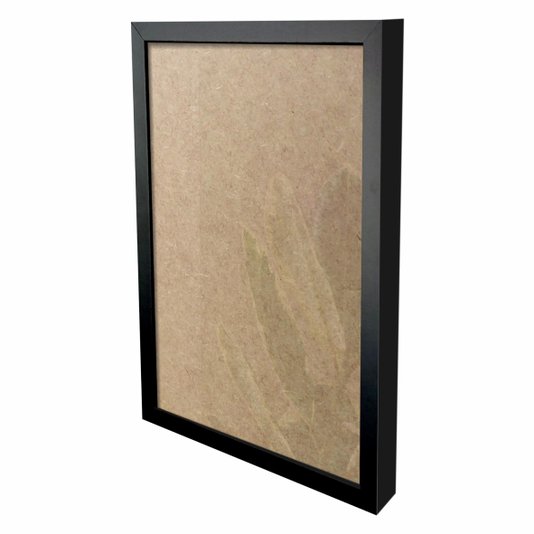 Moldura Caixinha para Quadros e Fotos com Fundo Mdf e Frente em Vidro - 1,5x3