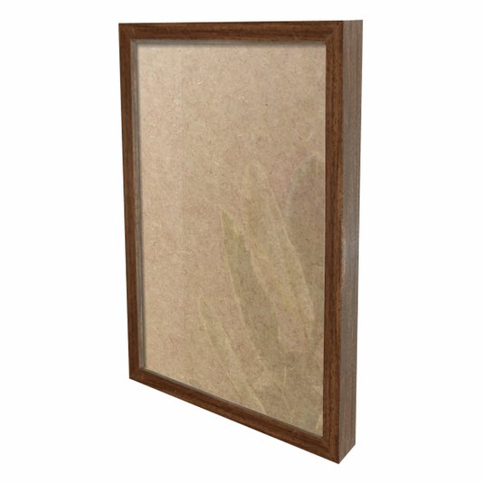 Moldura Caixinha para Quadros e Fotos com Fundo Mdf e Frente em Vidro - 1,5x3