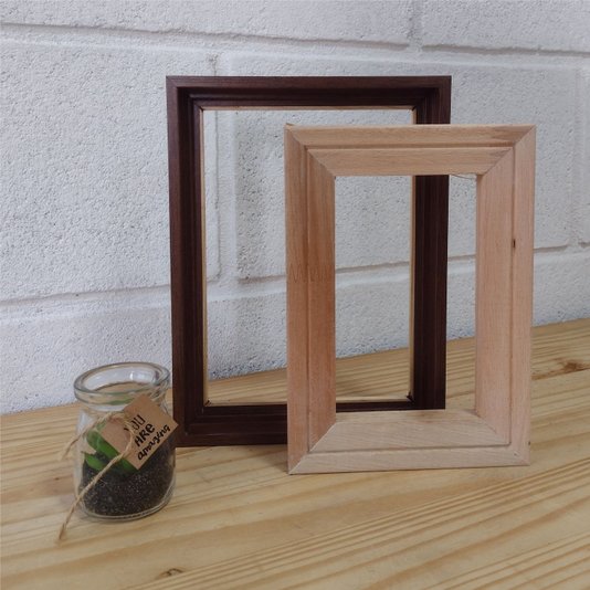 Moldura Canaleta Flutuante Lisa Revestida Com Chassi De Madeira Pinus Para Telas Decorativas - 2x2,8