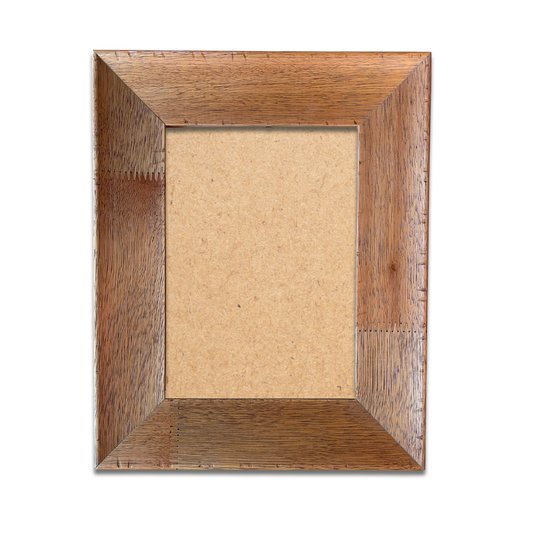 Moldura Chanfrada com Acabamento Côncavo Estilo Madeira Rústica Com Fundo MDF -  5x2,1