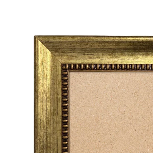 Moldura Personalizada Chanfrada Com Padrão Oval Gravado Em Relevo E Efeito Aço Metal Escovado Com Fundo MDF - 4,6x2,1