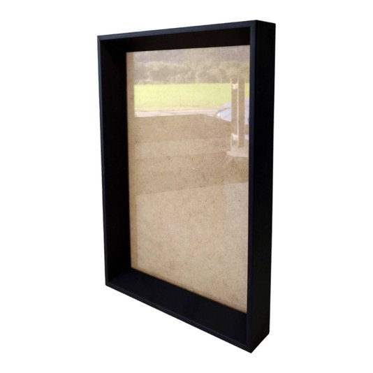 Moldura Chanfrada Inclinada para Quadros e Fotos com Fundo Mdf e Frente em Acetato - 2x3,8