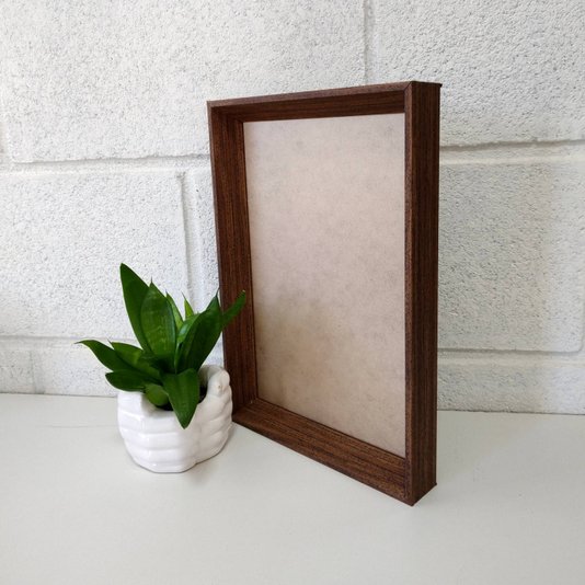 Moldura Chanfrada Inclinada para Quadros e Fotos com Fundo Mdf e Frente em PVC - 2x3,8