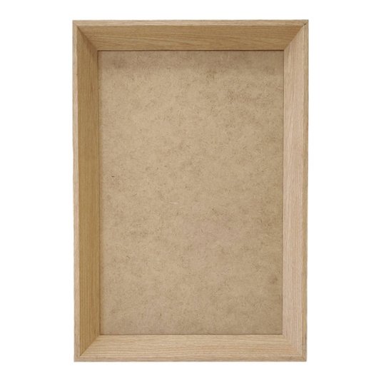 Moldura Chanfrada Inclinada para Quadros Fotos e Bandejas com Fundo Mdf - 2x3,8