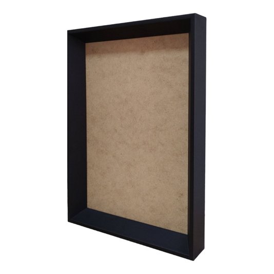 Moldura Chanfrada Inclinada para Quadros Fotos e Bandejas com Fundo Mdf - 2x3,8
