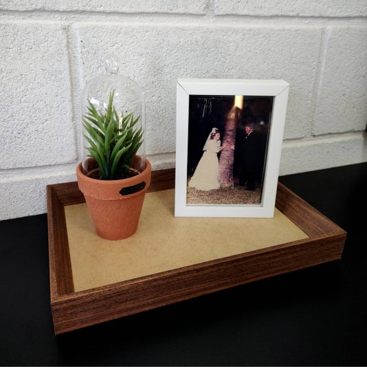 Moldura Chanfrada Inclinada para Quadros Fotos e Bandejas com Fundo Mdf - 2x3,8