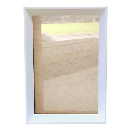 Moldura Chanfrada Inclinada para Quadros Fotos e Bandejas com Fundo Mdf e Frente em Vidro - 2x3,8