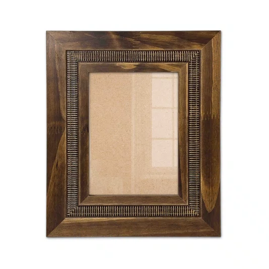 Moldura com Friso e Gravação de Padrão de Traços para Quadros e Fotos com Fundo Mdf e Frente em Acetato - 6,6x1,7