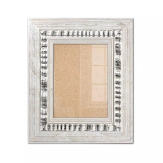 Moldura com Friso e Gravação de Padrão de Traços para Quadros e Fotos com Fundo Mdf e Frente em Acetato - 6,6x1,7