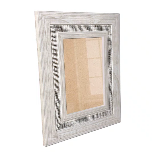Moldura com Friso e Gravação de Padrão de Traços para Quadros e Fotos com Fundo Mdf e Frente em Acetato - 6,6x1,7