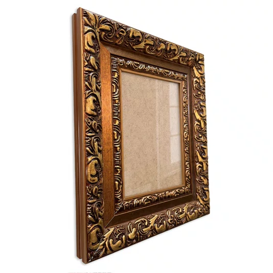 Moldura Com Gravação De Arabescos Personalizada Com Fundo MDF E Frente Em Acetato - 7,2x3,3