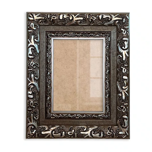 Moldura Com Gravação De Arabescos Personalizada Com Fundo MDF E Frente Em Acetato - 7,2x3,3