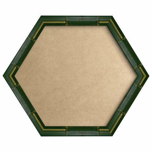 Moldura com Gravação de Bambu Hexagonal para Quadros com Fundo MDF e PVC Antirreflexo - 4,3x2,3