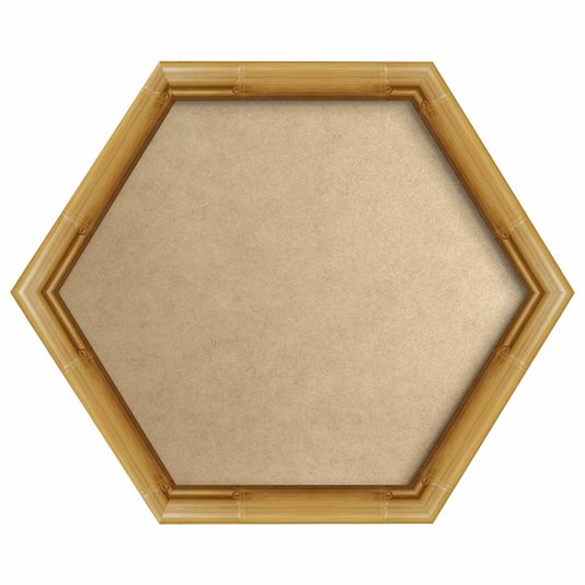 Moldura com Gravação de Bambu Hexagonal para Quadros com Fundo MDF e PVC Antirreflexo - 4,3x2,3
