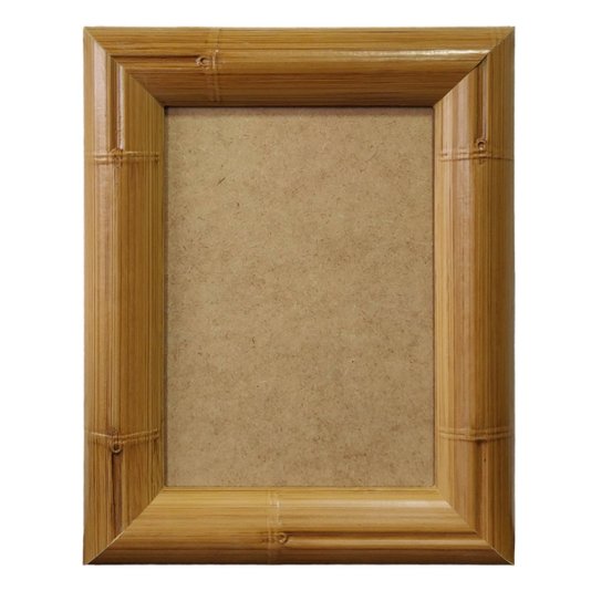 Moldura com Gravação de Bambu para Quadros e Fotos com Fundo MDF - 4,3x2,3