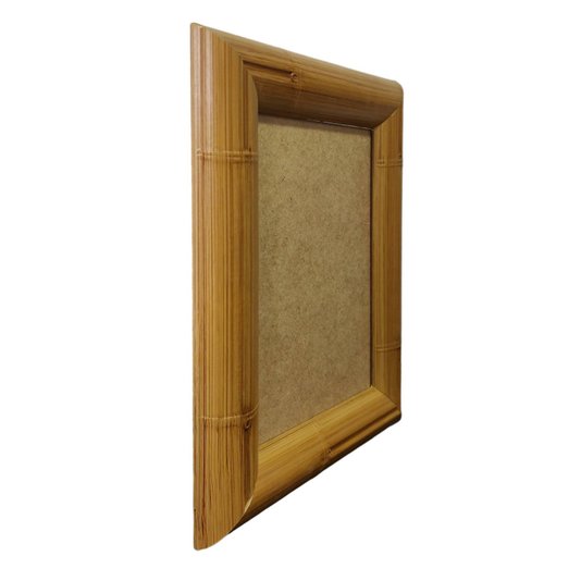 Moldura com Gravação de Bambu para Quadros e Fotos com Fundo MDF - 4,3x2,3