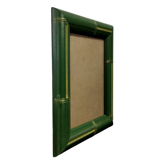 Moldura com Gravação de Bambu para Quadros e Fotos com Fundo MDF e PVC Antirreflexo - 4,3x2,3