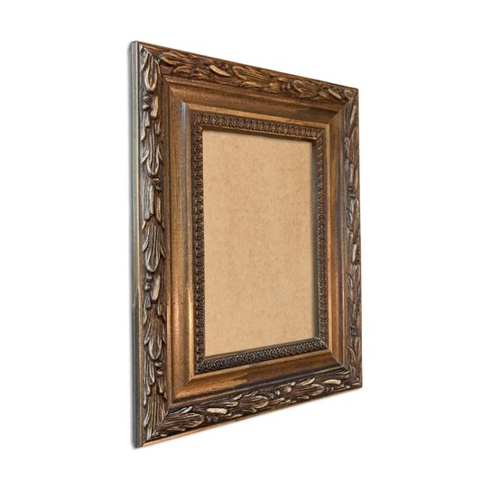 Moldura Com Gravação De Folhagens Para Quadros E Fotos Com Fundo MDF - 4,5x2