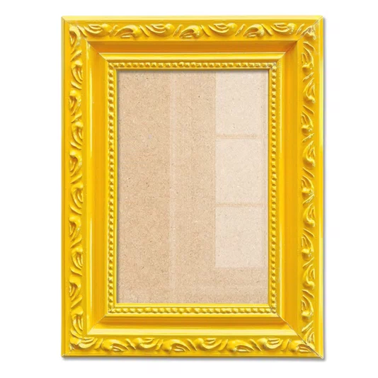 Moldura Com Gravação De Ornamentos Para Quadros E Fotos Com Fundo MDF e Frente Em Acetato - 3,4x1,4