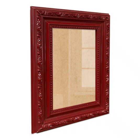 Moldura Com Gravação De Ornamentos Para Quadros E Fotos Com Fundo MDF e Frente Em Acetato - 3,4x1,4