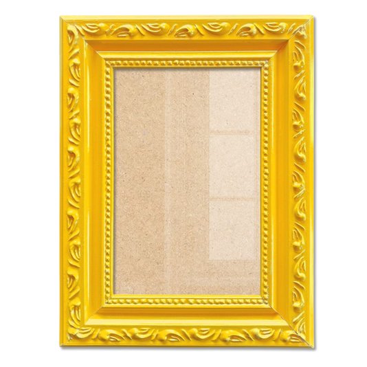 Moldura Com Gravação De Ornamentos Para Quadros E Fotos Com Fundo MDF e Frente Em PS Cristal Transparente - 3,4x1,4