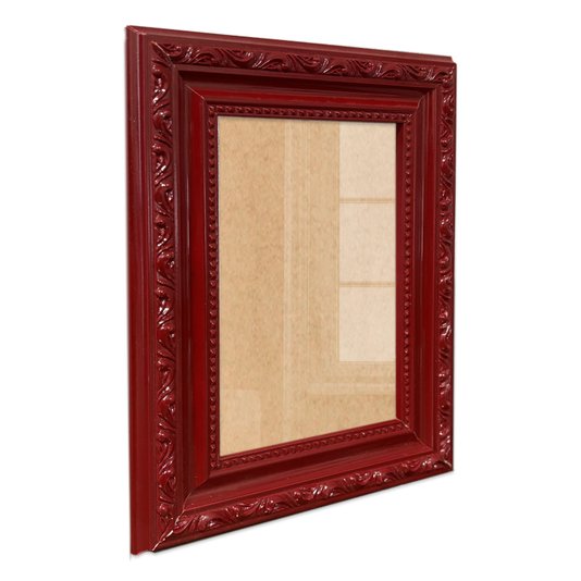 Moldura Com Gravação De Ornamentos Para Quadros E Fotos Com Fundo MDF e Frente Em PS Cristal Transparente - 3,4x1,4