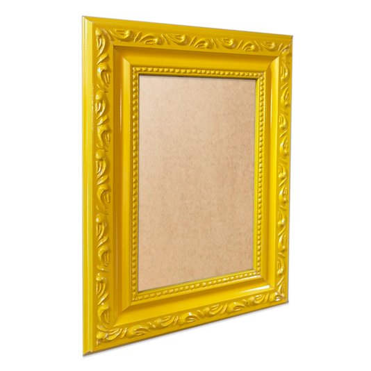 Moldura Com Gravação De Ornamentos Para Quadros E Fotos Com Fundo MDF e Frente Em PVC Antirreflexo - 3,4x1,4