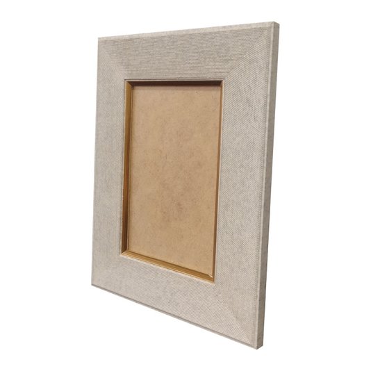 Moldura com Gravação de Textura de Tecido para Quadros e Fotos com Fundo MDF - 4x1