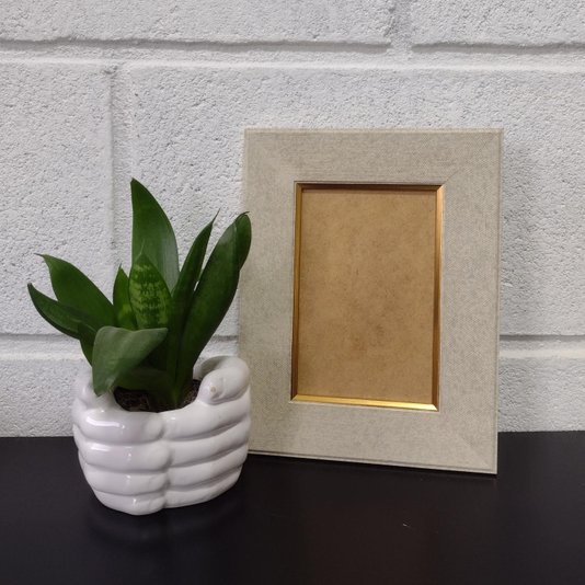 Moldura com Gravação de Textura de Tecido para Quadros e Fotos com Fundo MDF - 4x1