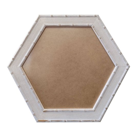 Moldura com Gravação de Bambu Hexagonal para Quadros com Fundo em MDF e PVC Antirreflexo - 4,5x1,5