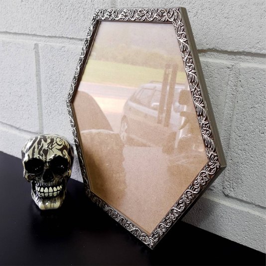 Moldura com Gravação de Folhagens Hexagonal para Quadros com Fundo MDF e Vidro - 2x1