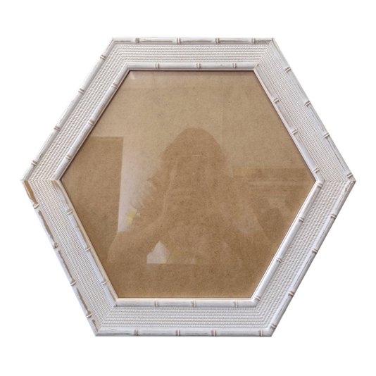 Moldura com Gravação de Bambu Hexagonal para Quadros com Fundo MDF e Vidro - 4,5x1,5